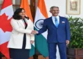 Foreign Minister of Canada Anita Anand and External Affairs Minister Dr. S. Jaishankar