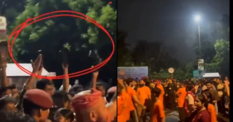 Violence erupted in JNU as left students group attacked Durga Puja procession