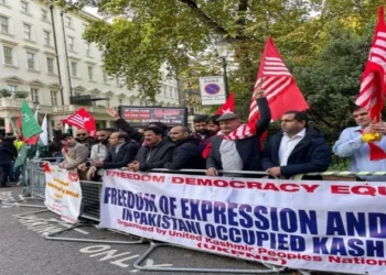 The UKPNP staged a demonstration outside the European Parliament condemning the horrific invasion of Kashmir by Pakistan in 1947
