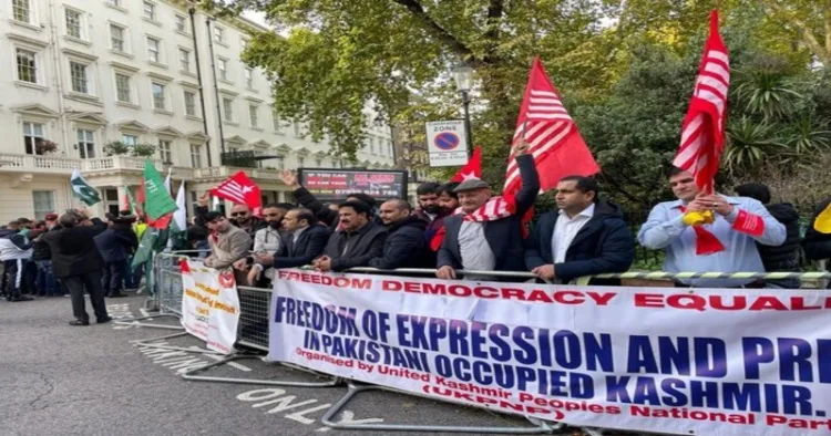 The UKPNP staged a demonstration outside the European Parliament condemning the horrific invasion of Kashmir by Pakistan in 1947