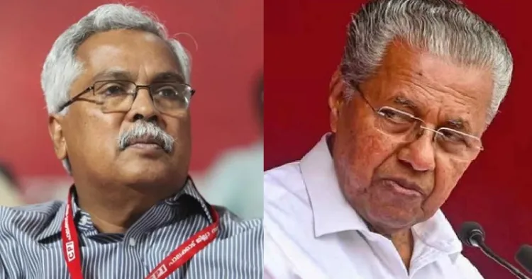 CPI state secretary Benoy Vishwam and CM Pinarayi Vijayan