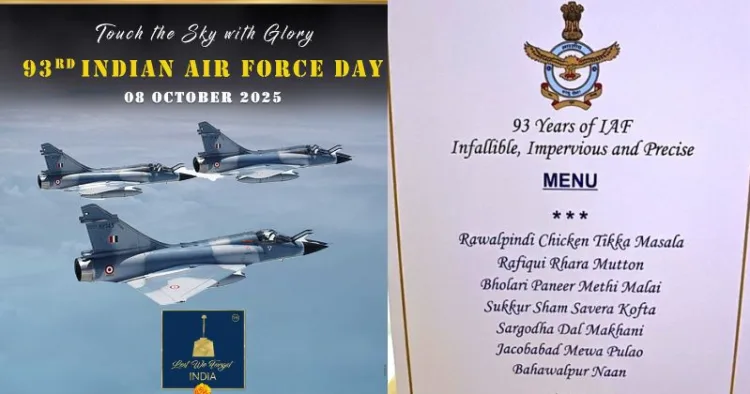 Menu of Indian Air Force on the occasion of IAF day
