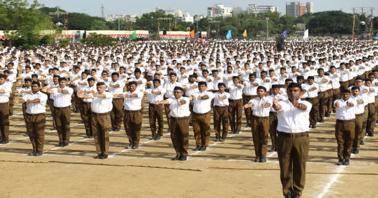 RSS Swayamsevaks at 100 years of Sangh celebrations