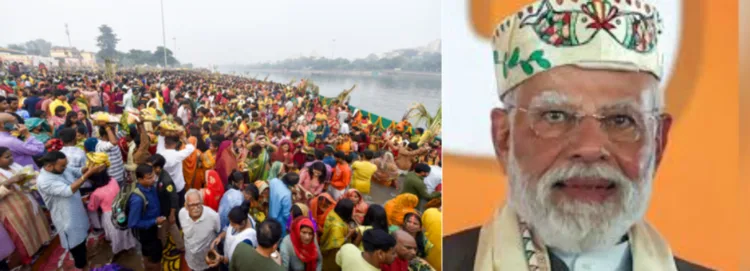 PM Modi says respect to all those observing fast during Chhath