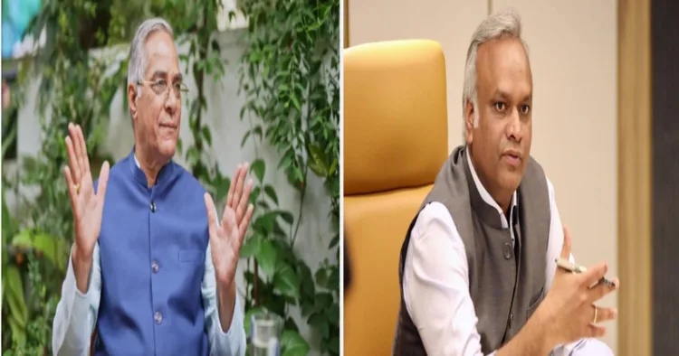 (Left) BJP MP Lahar Singh Siroya (Right) Priyank Kharge