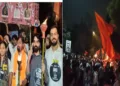 Large number of students take part in ABVP's torch march in JNU