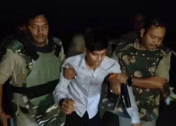 The accused Imran in police custody after an encounter