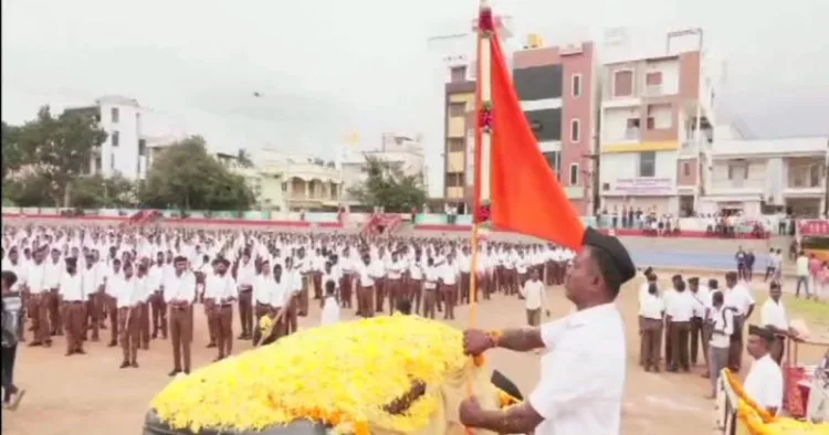 RSS Swayamsevaks at Malur town of Karnataka