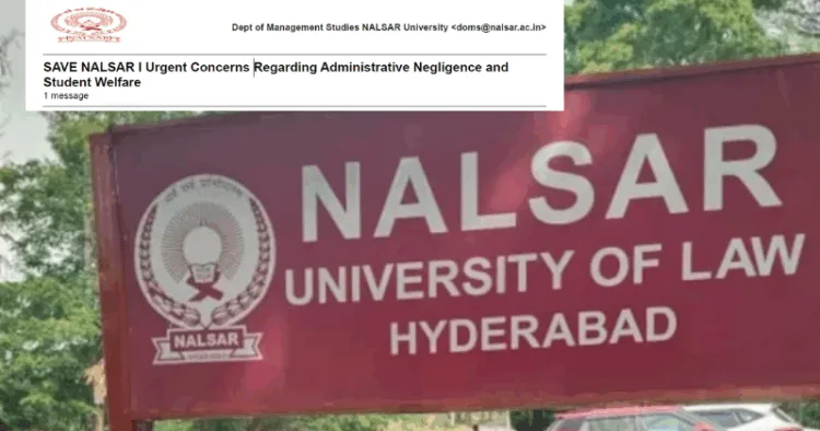 Telangana: After student death, NALSAR faces storm over viral letter accusing top officials of mismanagement