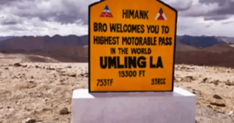 BRO creates new record, build highest motorable road