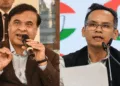 (Left) Assam CM Himanta Biswa Sarma (Right) Congress MP Gaurav Gogoi