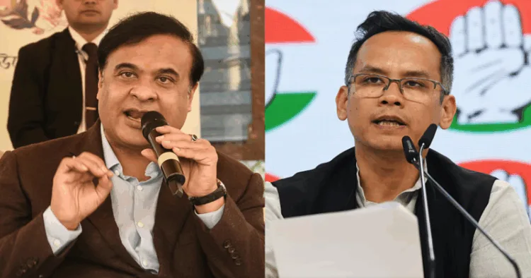 (Left) Assam CM Himanta Biswa Sarma (Right) Congress MP Gaurav Gogoi