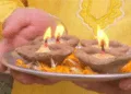 Diyas made from cowdung