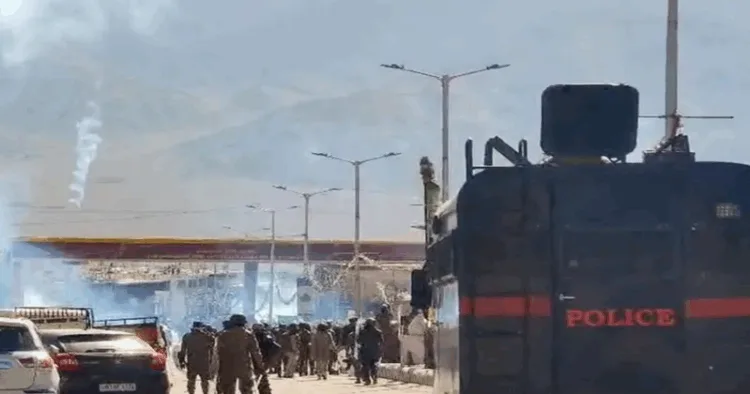 Violence in Ladakh (Picture Credit: ANI)