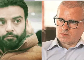 (Left) National Conference (NC) MP from Srinagar Aga Ruhullah (Right) CM Omar Abdullah