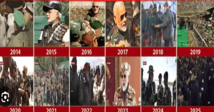 How PM Narendra Modi celebrated Deepwali with soldiers from 2014-2025