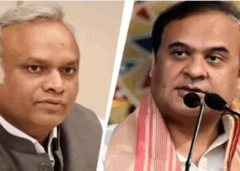 (Left) Congress leader Priyank Kharge (Right) Assam CM Himanta Biswa Sarma