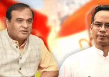 (Left) Assam CM Himata Biswa Sarma (Right) Congress leader Gaurav Gogoi