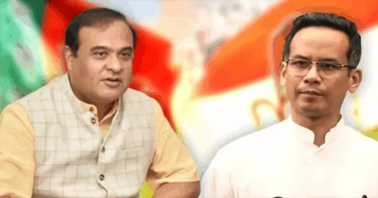 (Left) Assam CM Himata Biswa Sarma (Right) Congress leader Gaurav Gogoi