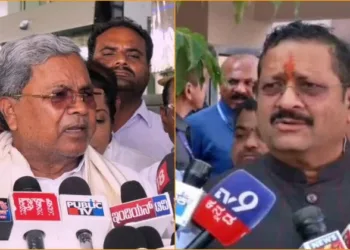 (Left) Chief Minister Siddaramaiah (Right) BJP Leader Yatnal