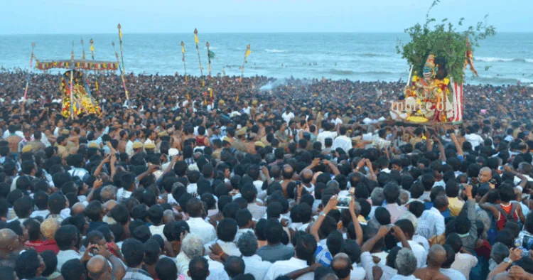 Skanda Sashti festival- Bhagwan Murugan defeating demon Surapadman at Thiruchendur
