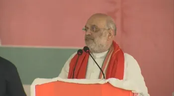 Union Home Minister Amit Shah addressing a rally in Bihar's Saran district