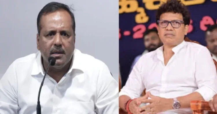 Karnataka Assembly Speaker UT Khader (Right), BJP MLA Dr Y Bharat Shetty (Left)