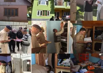 Sopore Police conducted search operations at the residences of JeI-linked individuals in Zaloora