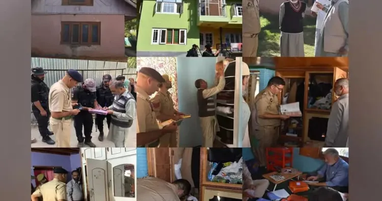 Sopore Police conducted search operations at the residences of JeI-linked individuals in Zaloora