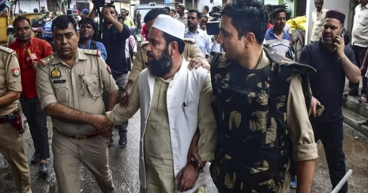 Police arrest Mohsin Raza, a relative of arrested cleric Maulana Tauqeer Raza Khan, in Bareilly, Uttar Pradesh
