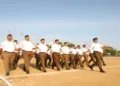 Swayamsevaks do path sanchalan in Pune on occasion of its 100th anniversary