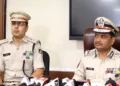 Commissioner of Police S. Dev Datta Singh addressing the media