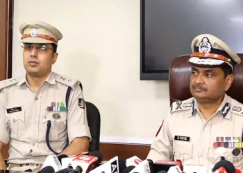 Commissioner of Police S. Dev Datta Singh addressing the media