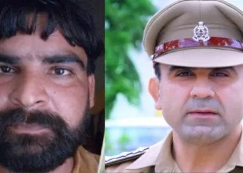 Notorious criminal Naresh Pandit (Left) and ASP Anuj Chaudhary (Right)