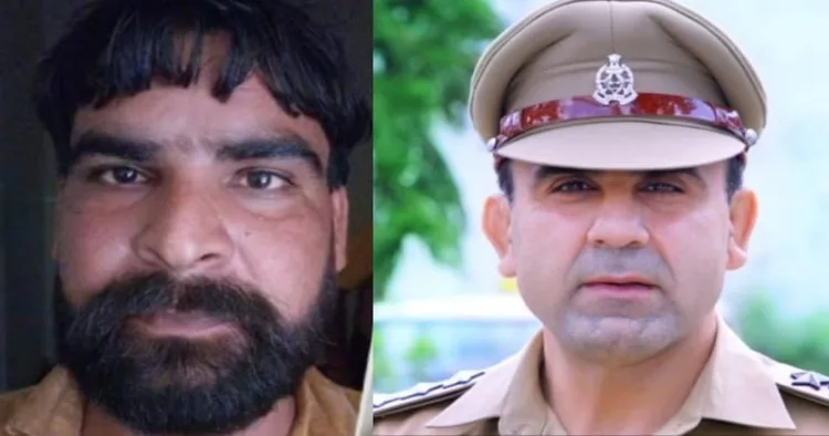 Notorious criminal Naresh Pandit (Left) and ASP Anuj Chaudhary (Right)