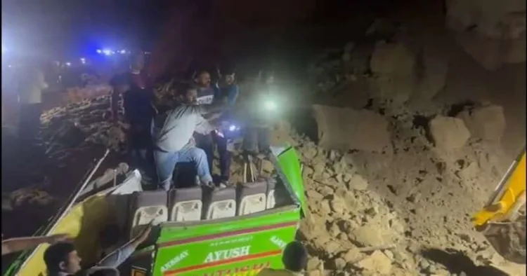 At least 15 people lost their lives in a tragic landslide that struck a private bus in Himachal Pradesh