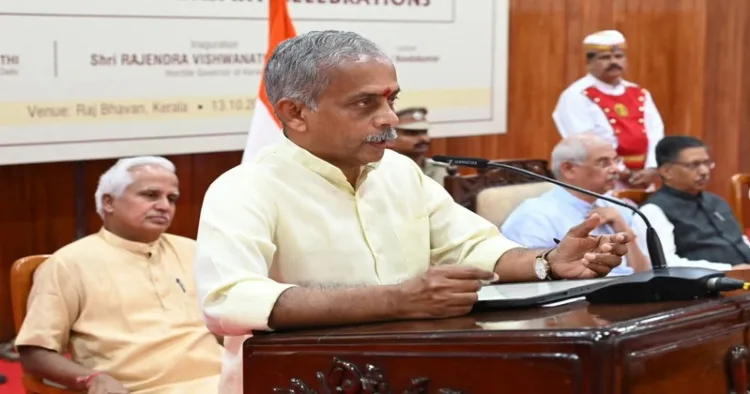 J. Nandakumar delivers the Dr. Syama Prasad Mookerjee Memorial Lecture at Kerala Raj Bhavan, Thiruvananthapuram