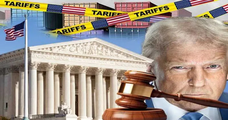 President Donald Trump will personally address the Supreme Court, challenging limits on executive trade powers