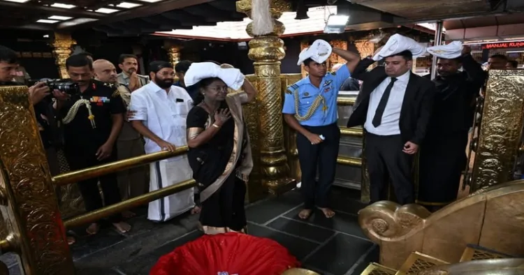 President Murmu embraces Ayyappa and offers prayers as she completes the sacred Sabarimala rituals