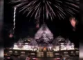 Fireworks display by BAPS Akshardham Mandir in New Jersey