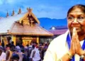 President Droupadi Murmu embarks on a landmark visit to the sacred Sabarimala Mandir today