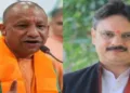 UP Chief Minister Yogi Adityanath (Left) and BJP MLA Rajeshwar Singh (Right)