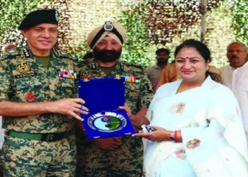 Delhi Chief Minister Rekha Gupta launched a water pipeline project at a BSF camp