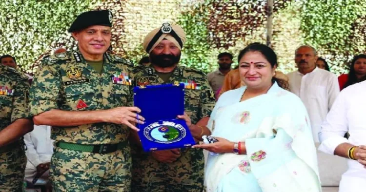 Delhi Chief Minister Rekha Gupta launched a water pipeline project at a BSF camp
