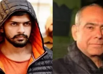 Lawrence Bishnoi (Left) and Canada-based businessman Darshan Singh Sahsi (Right)