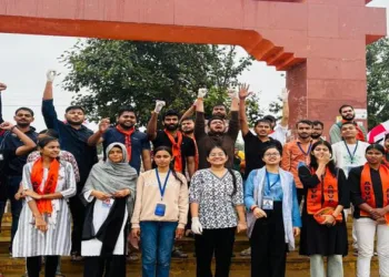 ABVP National Secretary Shravan B Raj undertakes campus outreach at the University of Allahabad