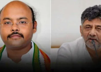 (Left) Dr. Yathindra Siddaramaiah (Right) Karnataka Deputy CM DK Shivkumar
