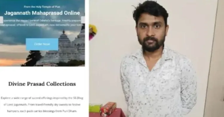 Puri Cyber Police arrested Bhubaneswar-based builder Dispoza Pattnaik for allegedly running shreeprasad.org, a fake website claiming to deliver Mahaprasad of Shree Jagannath Temple