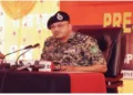 BSF Inspector General (Frontier – Special Operations) Shiv Aadhar Shrivastava during a press conference in Bhubaneswar