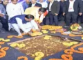 CM Mohan Majhi attending the Bhoomi Pujan ceremony of the Compound Semiconductor Manufacturing Facility under the SiCSEM Project at Info Valley, Bhubaneswar